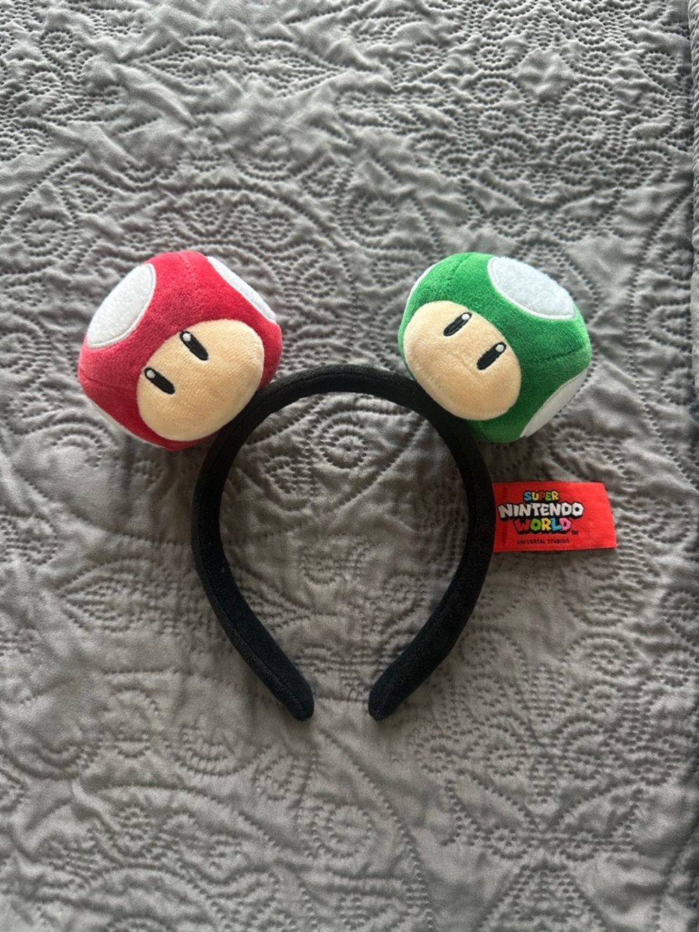 Super Nintendo World Mushroom Ear Headband - Red & Green